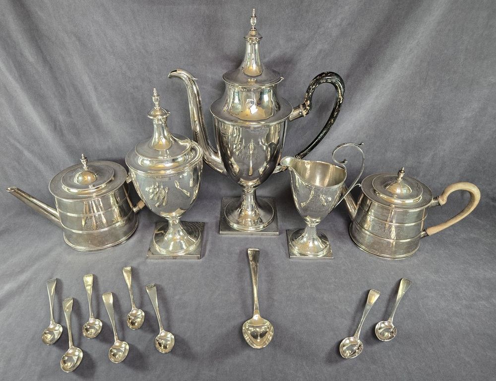 Thomas and Rebecca Foster Silver Set