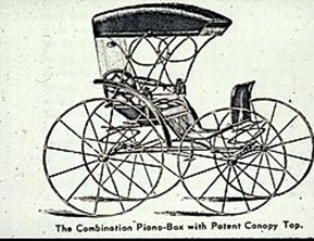 Combination Piano Box with Patent Canopy Top