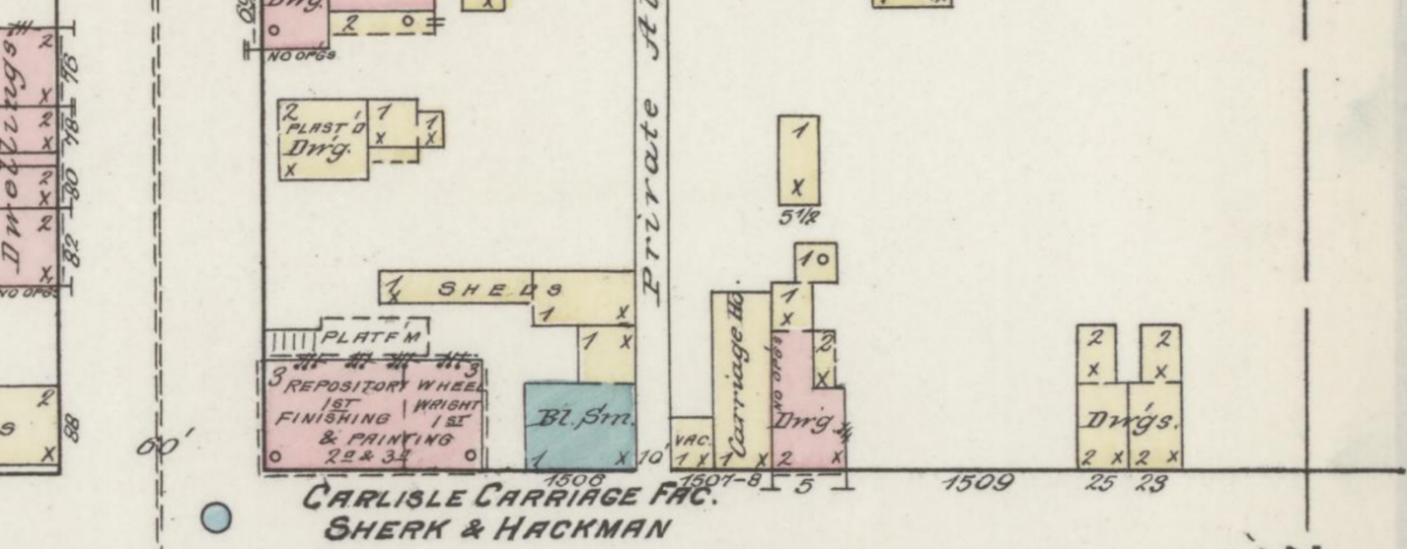 1885 Sanborn Fire Insurance Map of Carlisle 