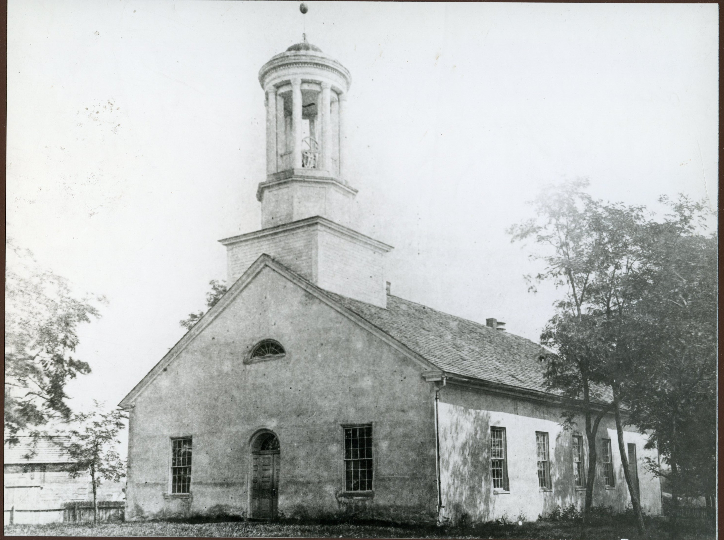 Photo of the Big Spring Presbyterian Church circa 1880