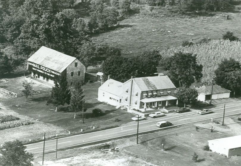 Arial view of the Sign of the Grand Turk tavern along the Ritner Highway.