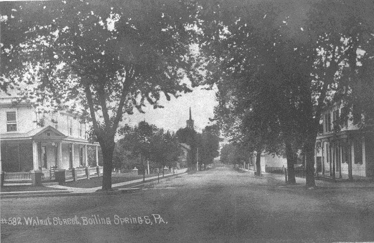 Walnut Street, Boiling Springs, circa 1908.