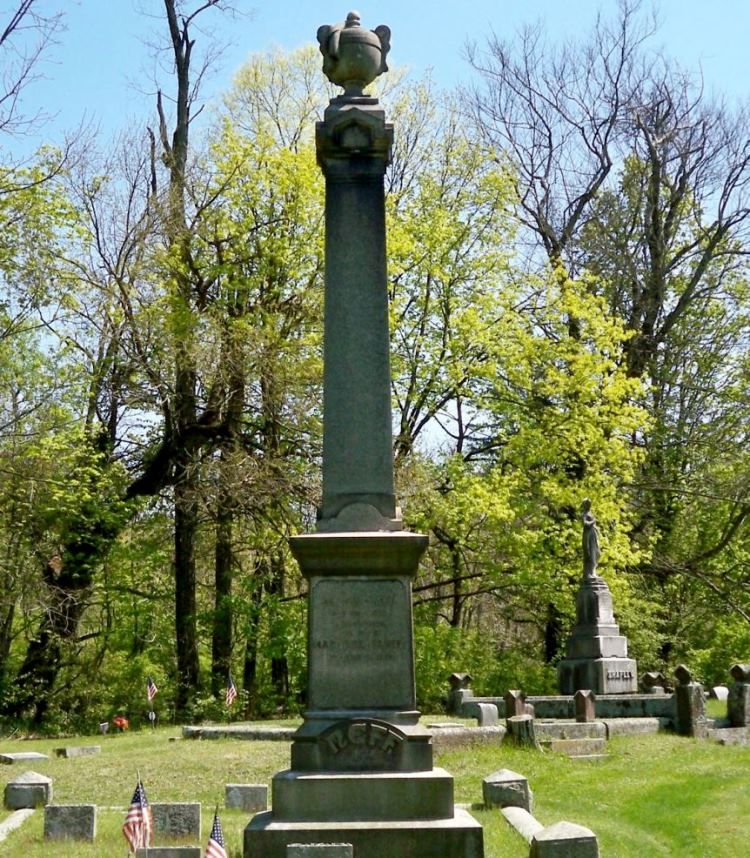 Photo of the Neff family monument in Ashland Cemetery, Carlisle.