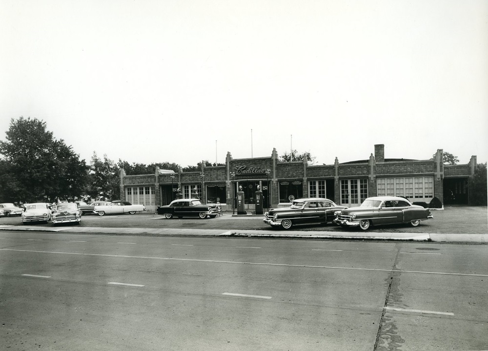 Black Cadillac Dealership and Garage