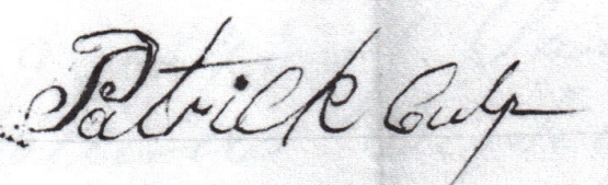 Scan of Culp’s signature.