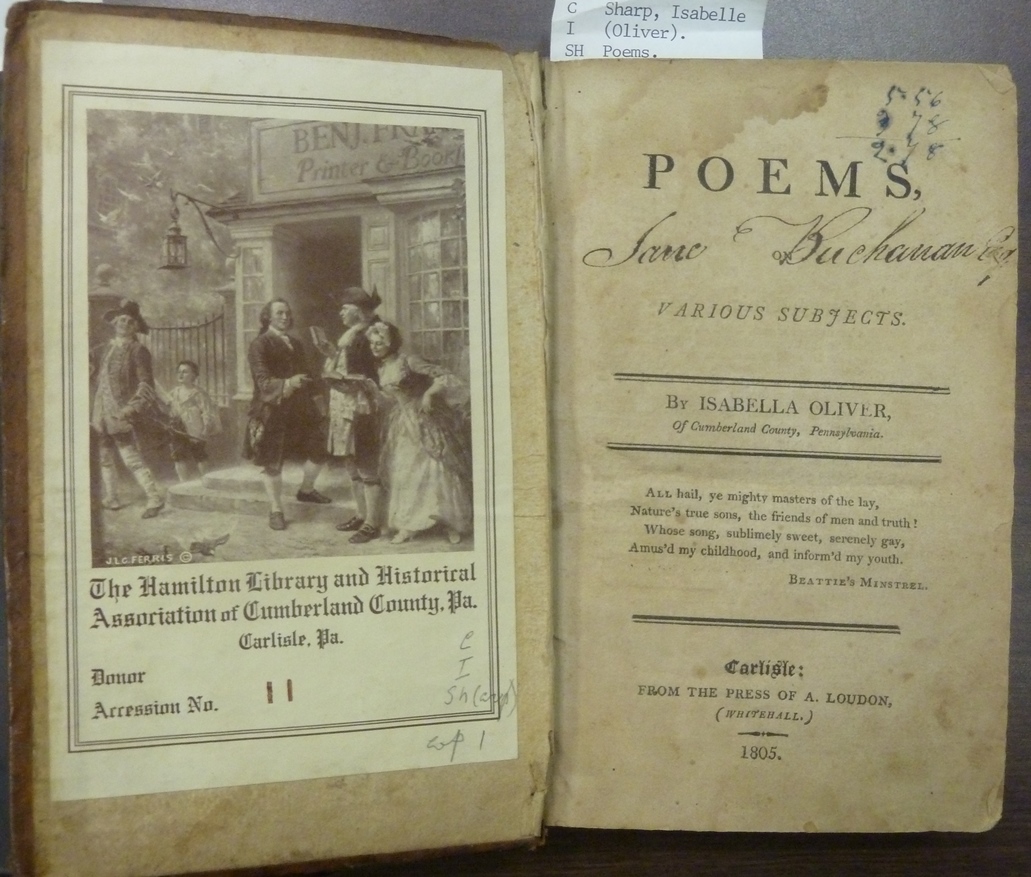 Photo of the cover page from Oliver's Poems