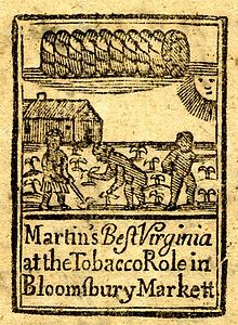 18th century tobacco advertisement 