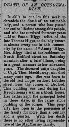 Scan of Susana McMurray Higgs Obituary