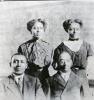 Prof. Charles E. Johnson, James G. Young, Clara Johnson, and Alice B. Butcher