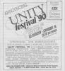 Flyer for Unity Festival 1990